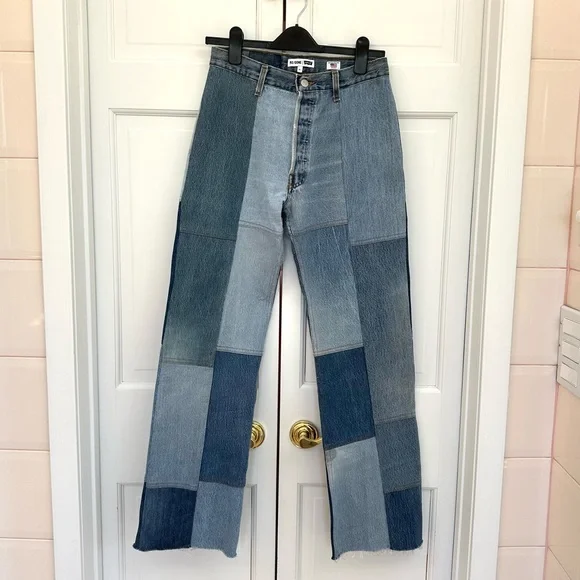 Re/Done Patchwork Amina Jeans in Indigo
